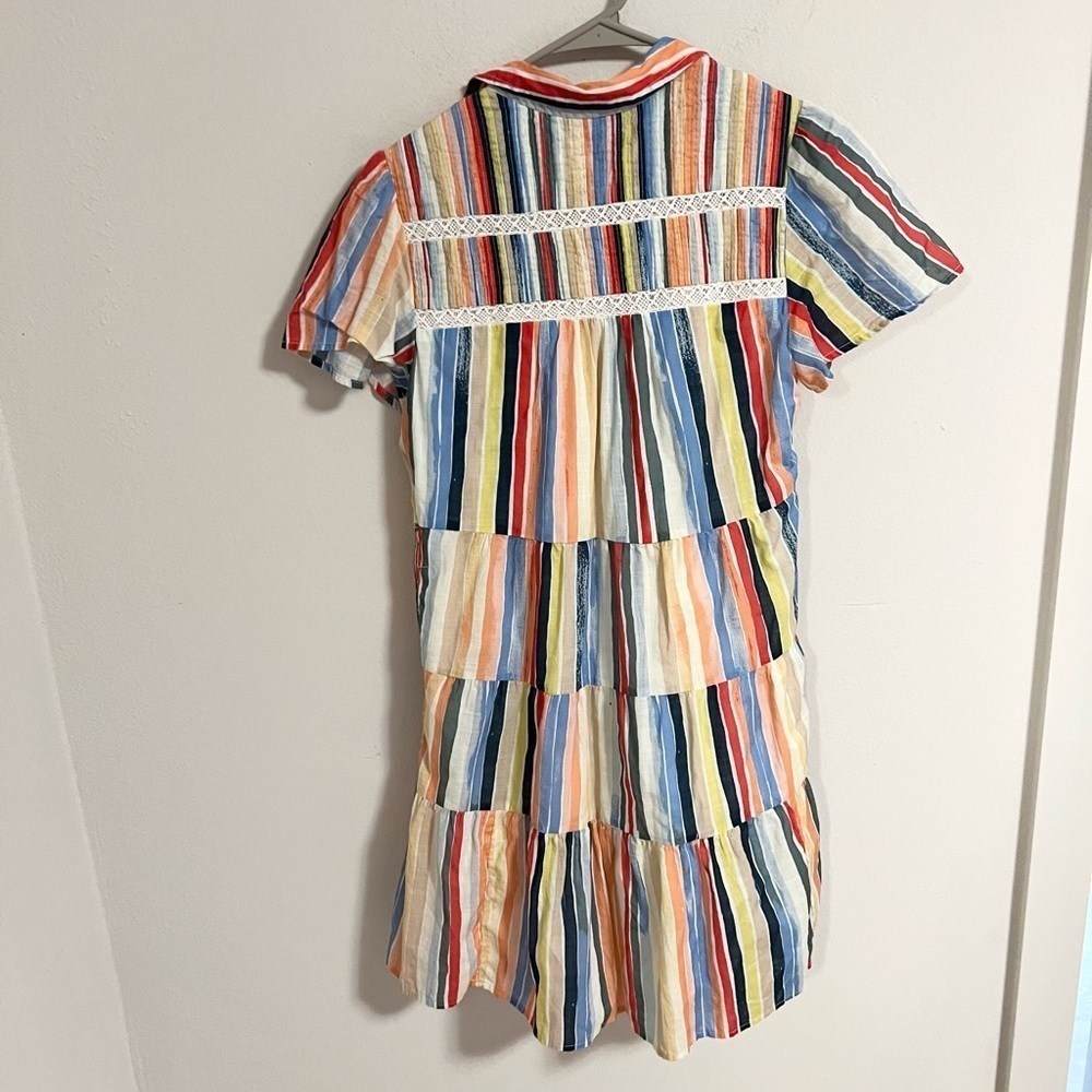 Anthropologie Georgina Tiered cotton Shirt Dress - Picture 10 of 12